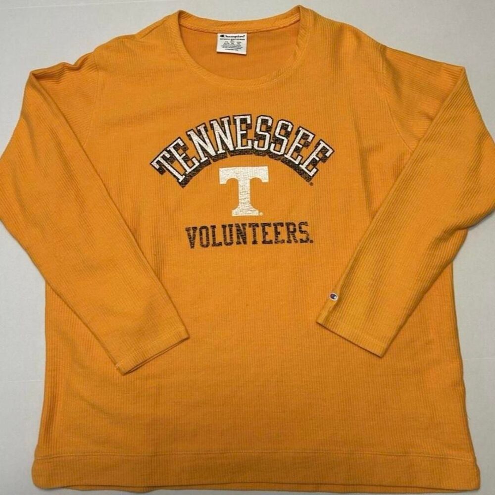 Champion Men's Orange and Yellow T-shirt